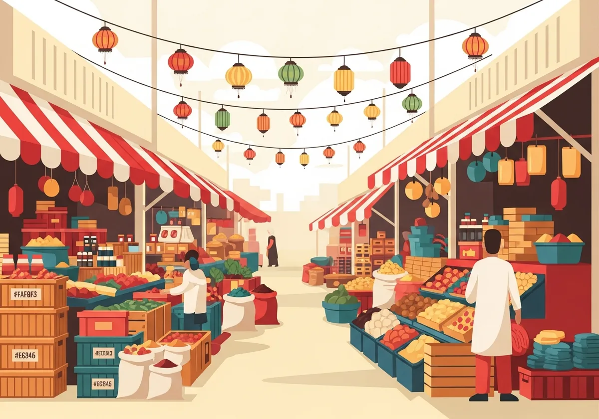 The wholesale market halls in Yiwu, China