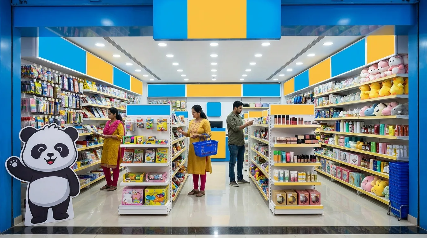 The sample store, fitted and stocked